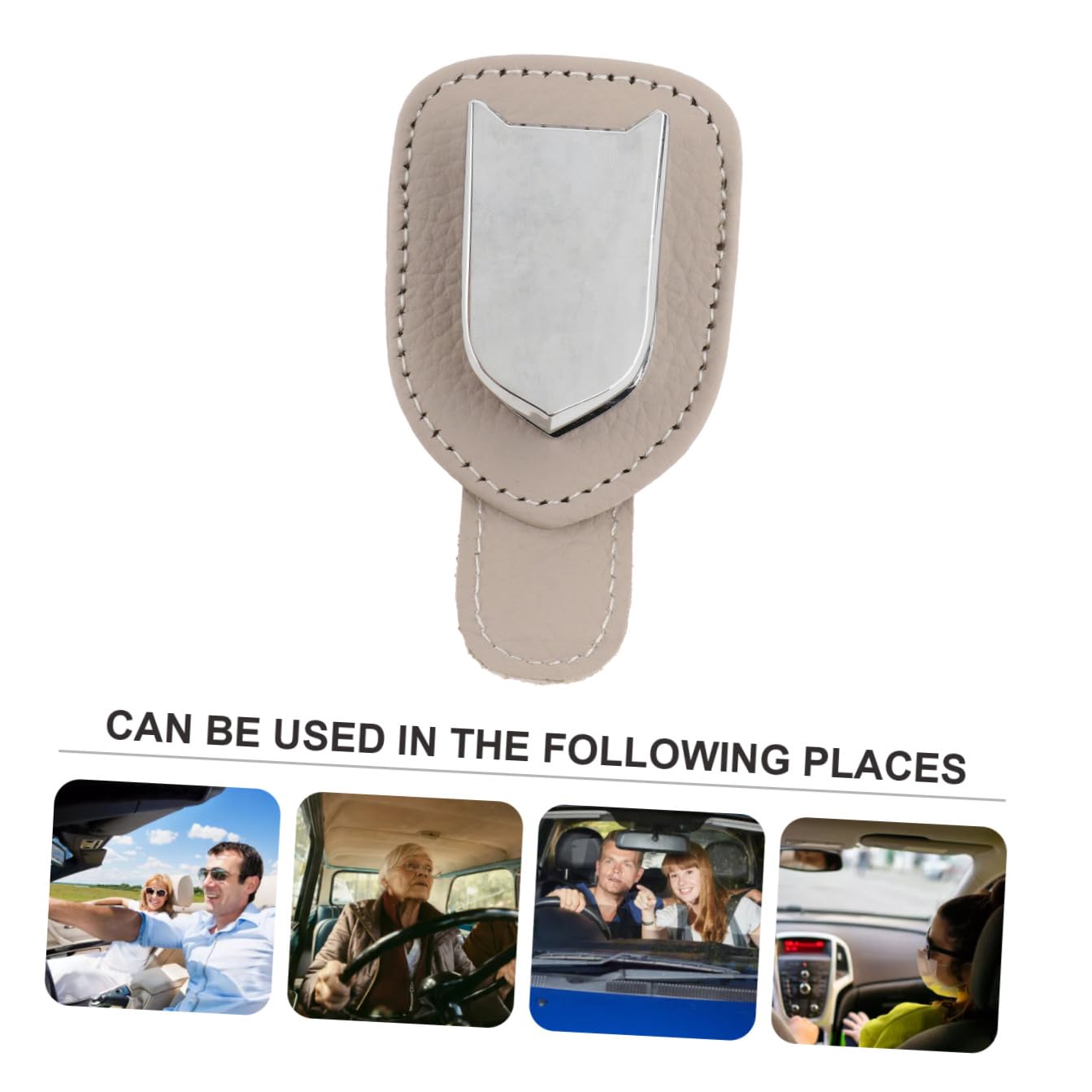 Mikinona 2pezzi Porta Occhiali Da Sole Per Auto Clip e Inossidabile Supporto Per Visiera Organizer Per Occhiali e Carte