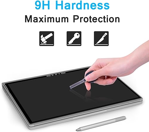 Miniatura 2 de Megoo [Paquete de 2] Protector de pantalla para Microsoft Surface Book 3 de 15 pulgadas (versión 2020), vidrio templado, protector de pantalla