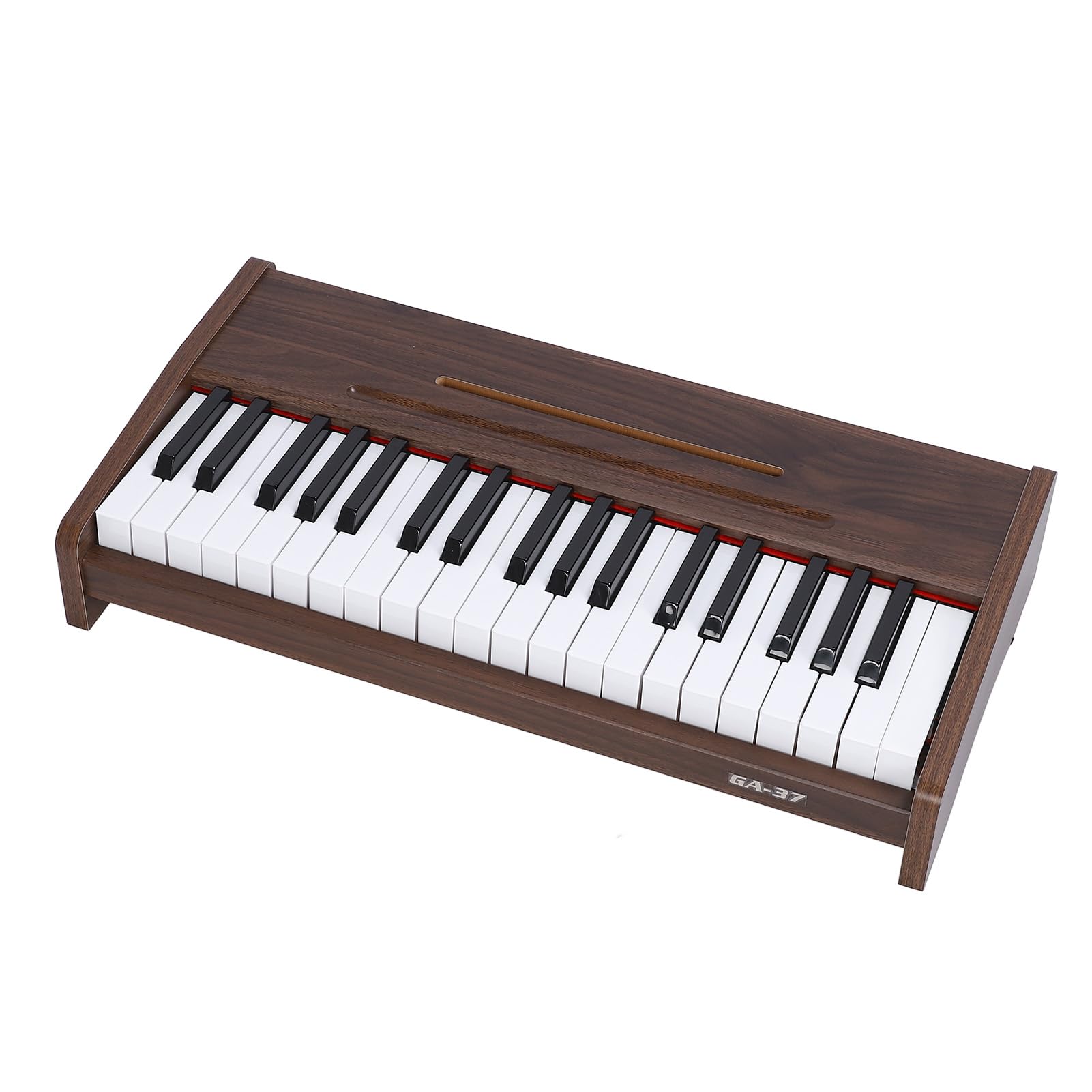 Tbest 37 Tastie di Tastiera Elettronica per Pianoforte per Pianoforte Elettronico con Finitura a Venatura in Legno 2,2 Cm Tasti Standard per Principianti e Giocatori Esperti