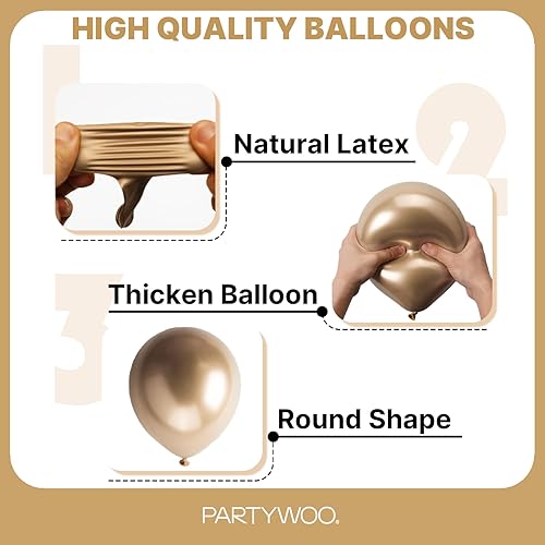 Miniatura 298 de PartyWoo Globos amarillos de 140 piezas de diferentes tamaños de 18, 12, 10, 5 pulgadas, kit de arco de globos de látex amarillo mate, guirnalda