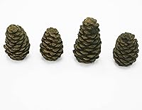 Bluegrass Living Realistic Ceramic Pine Cones - Durable High-Heat Decorative Accents for Fireplaces, Indoor & Outdoor Use