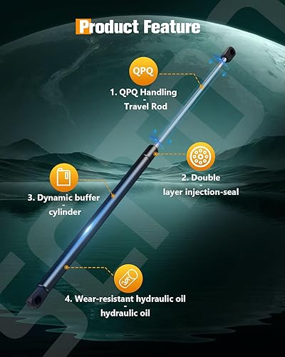 Vista 1270 de SCITOO PM1017 - Soportes de elevación de 17.8 pulgadas para Hyundai Santa Fe 2007-2012 trasero izquierdo y derecho Liftgate Shock Struts 2pcs