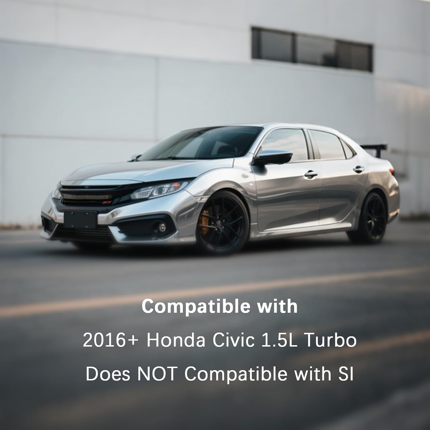 High Flow Cold Air Intake Pipe Heat Shield Kit Aluminum Short Ram Intake Compatible with Honda Civic 10th Gen 2016 2017 2018 2019 2020 1.5L Turbo Non-Si ​Engine Parts