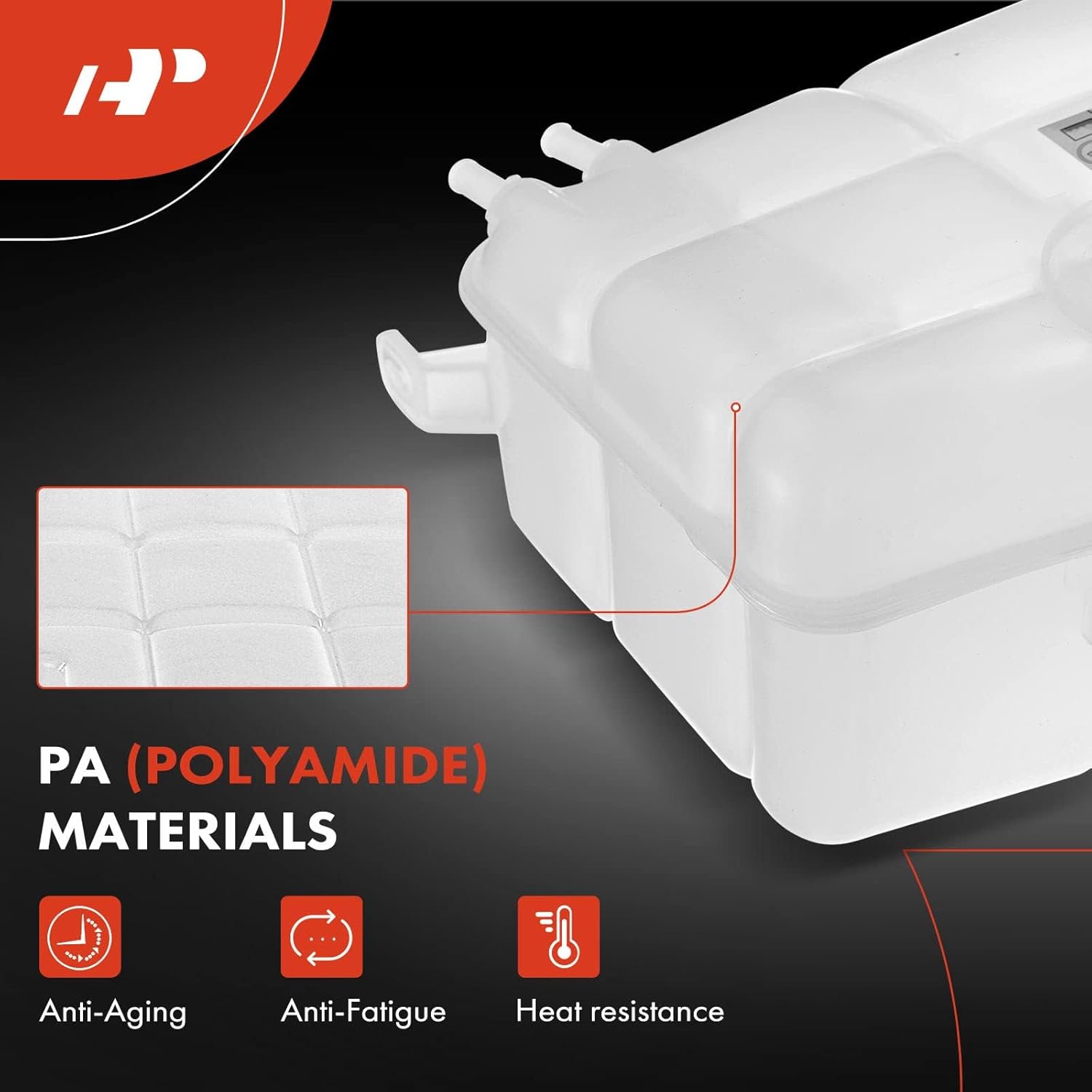 A-Premium Engine Coolant Overflow Recovery Reservoir Tank Compatible with Ford Focus 2000 2001 2002 2003 2004 & Transit Connect 2010 2011 2012 2013, 2.0L - Front