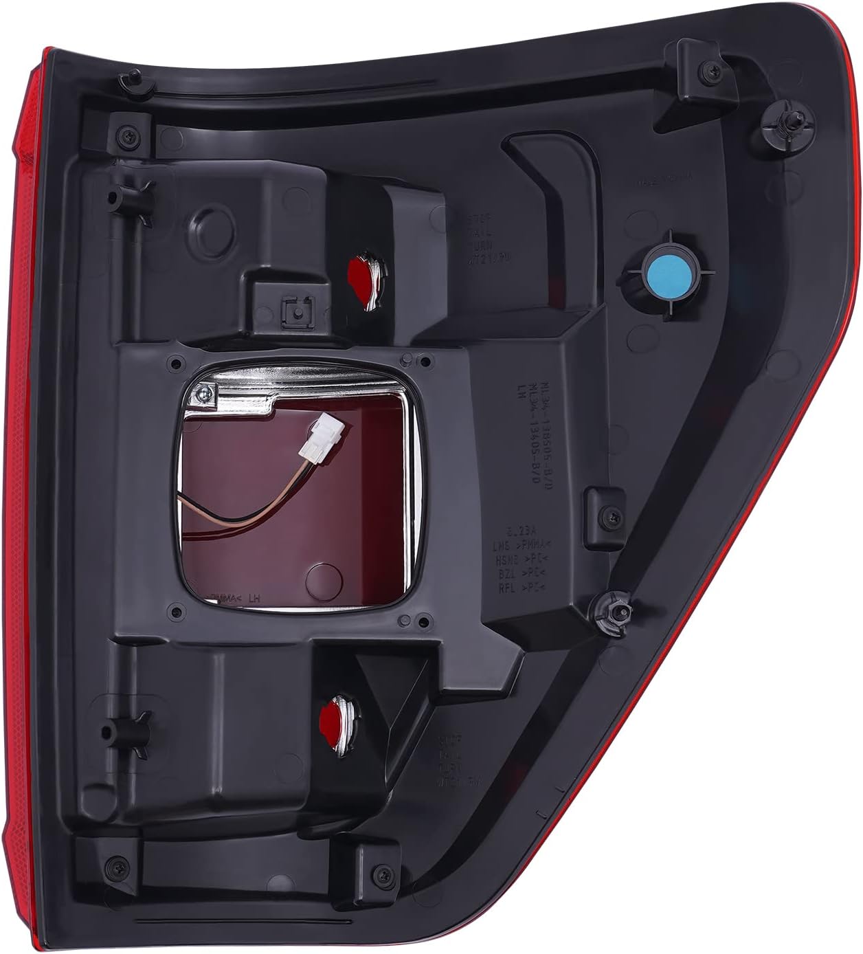 Tail Lights Assembly For 2021 2022 2023 Ford F150 Incandescent w/Blind Spot Tail Lamps,Red Lens Rear Brake Lights,Left Driver Side Replacement
