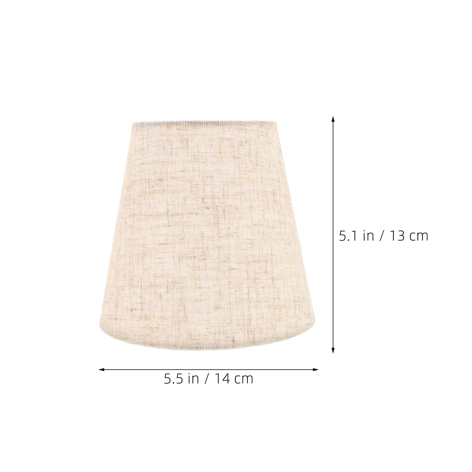 TOPBATHY Set da 6 Paralumi in Lino Naturale Clip Mini Paralumi a Barile per Lampadari E14 E27 di Ricambio per Lampade da Parete e da Tavolo Piccoli per Ambienti Interni Decorativi
