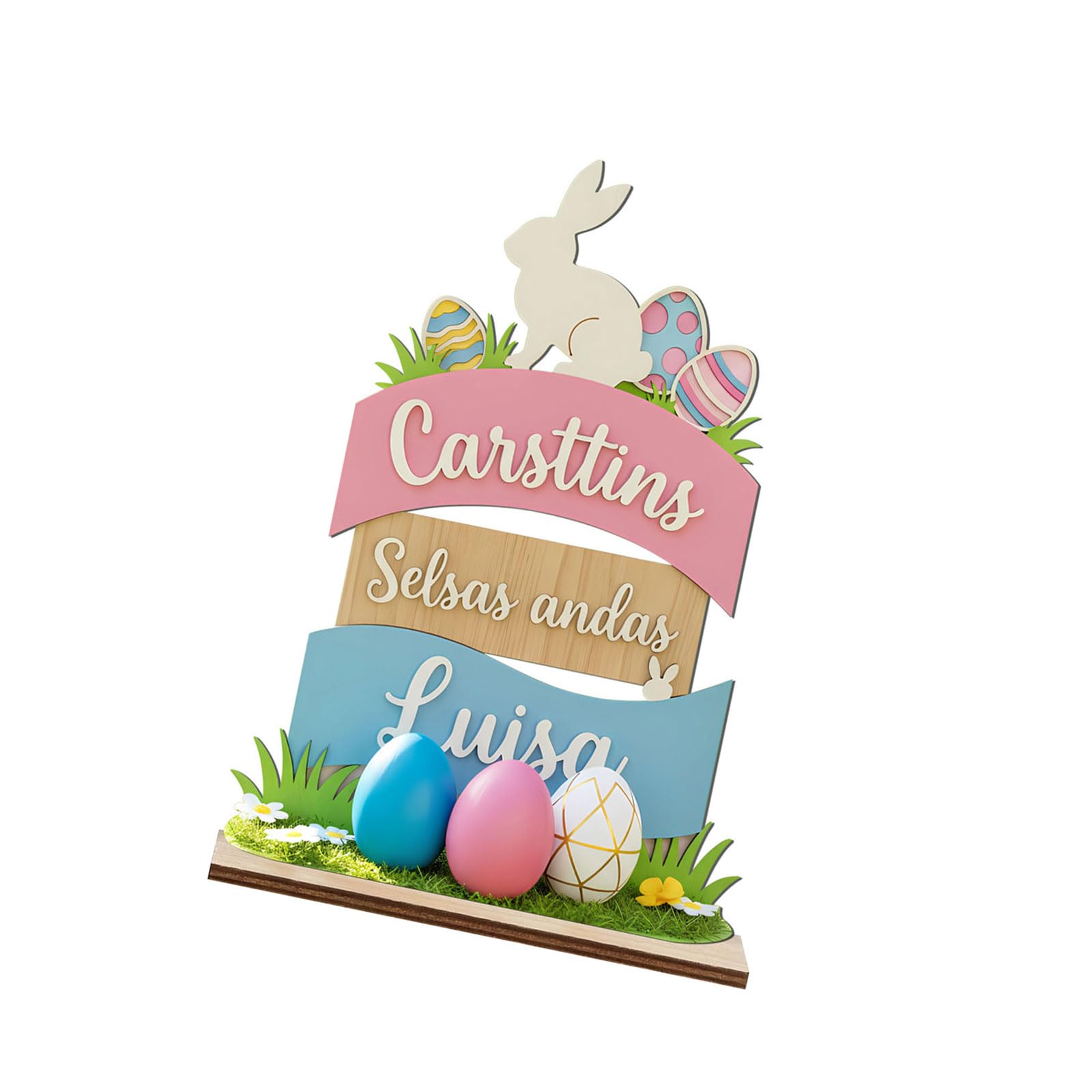 ordinarYone Easters Decorations Easters Bunnies Wood Ornament Easter Tabletop Centerpieces Signs Easter Party Supplies Gifts