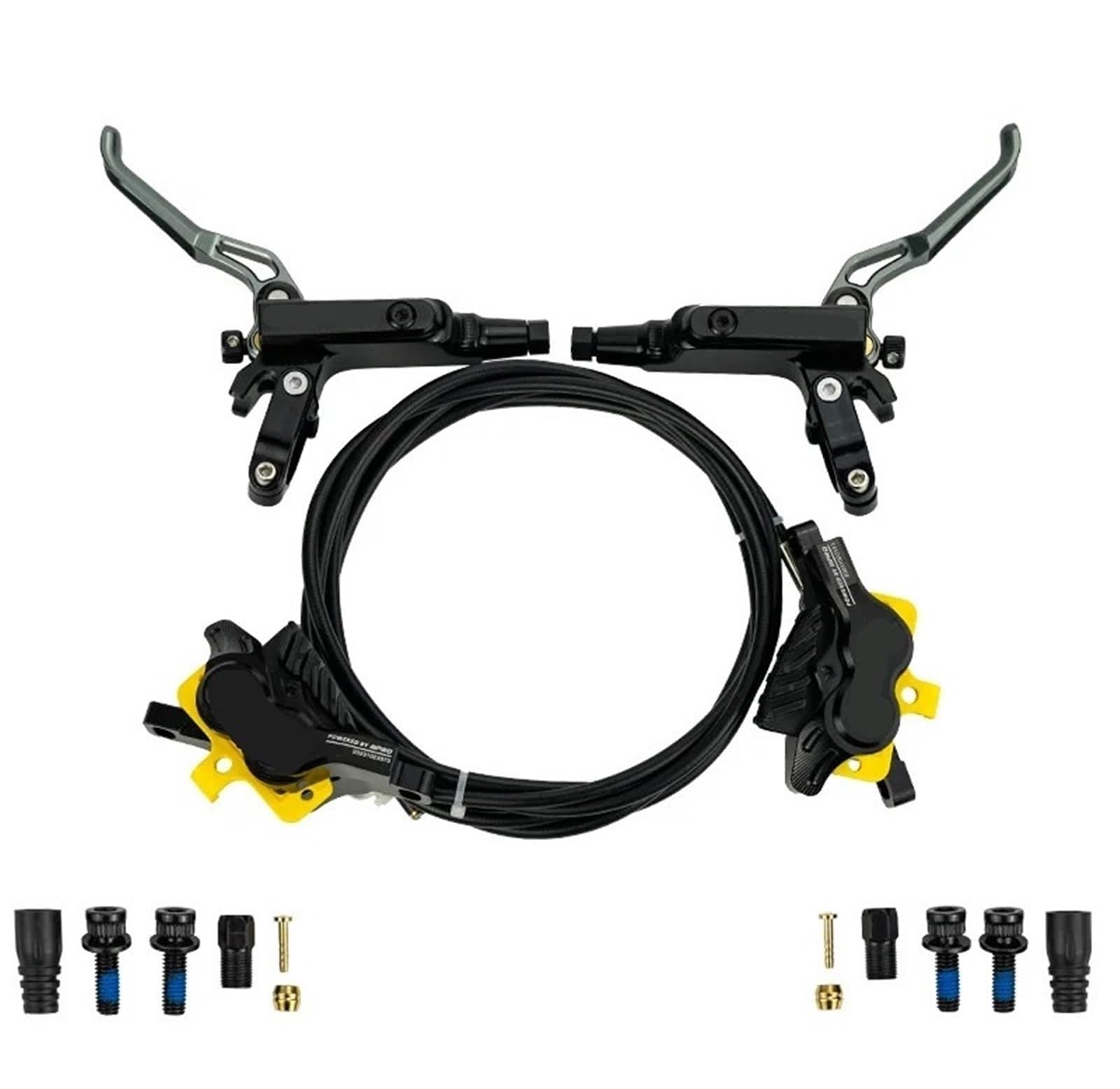 Freno De Disco Hidráulico MTB De 4 Pistones 82/145cm CNC Piezas De Repuesto De Bicicleta De Aceite Mineral