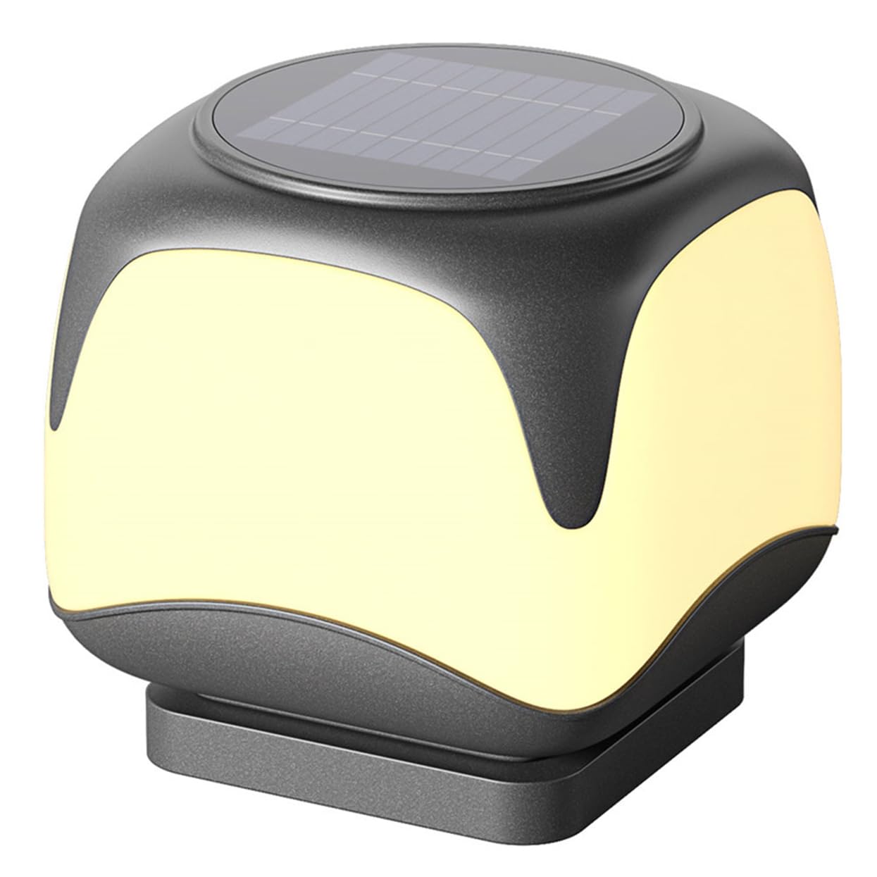 Farola LED vintage exterior con carga solar autónoma para patio en acabado bronce