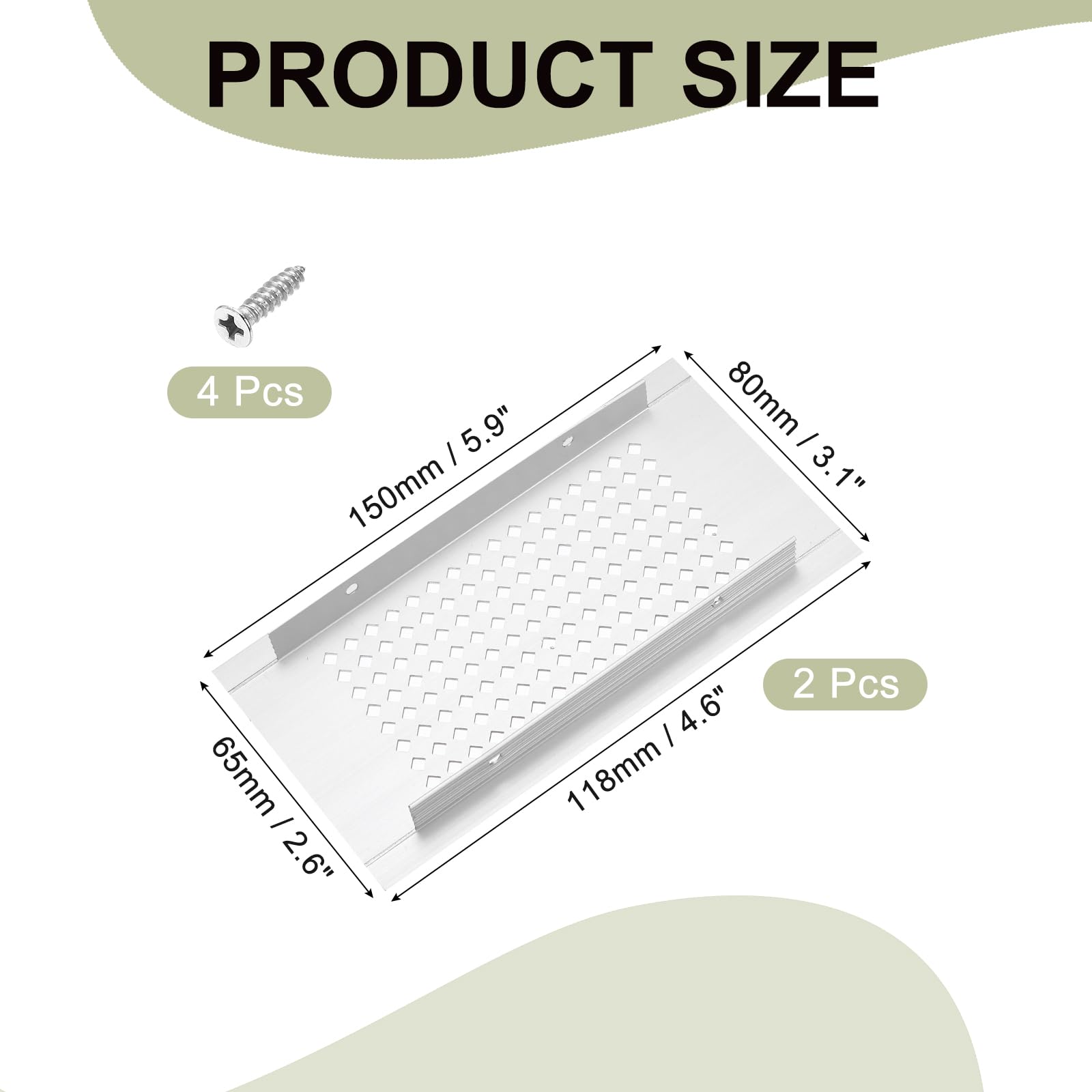 PATIKIL 6 x 3 Inch Door Air Vent Cover - Image 2