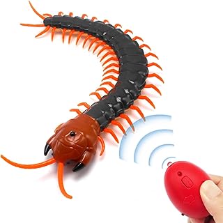Tipmant Realistic Large Size RC Centipede Scolopendra Animal Toy Infrared Remote Control Vehicle Car Scary Prank Kids Birthday Gifts (Dark Green)