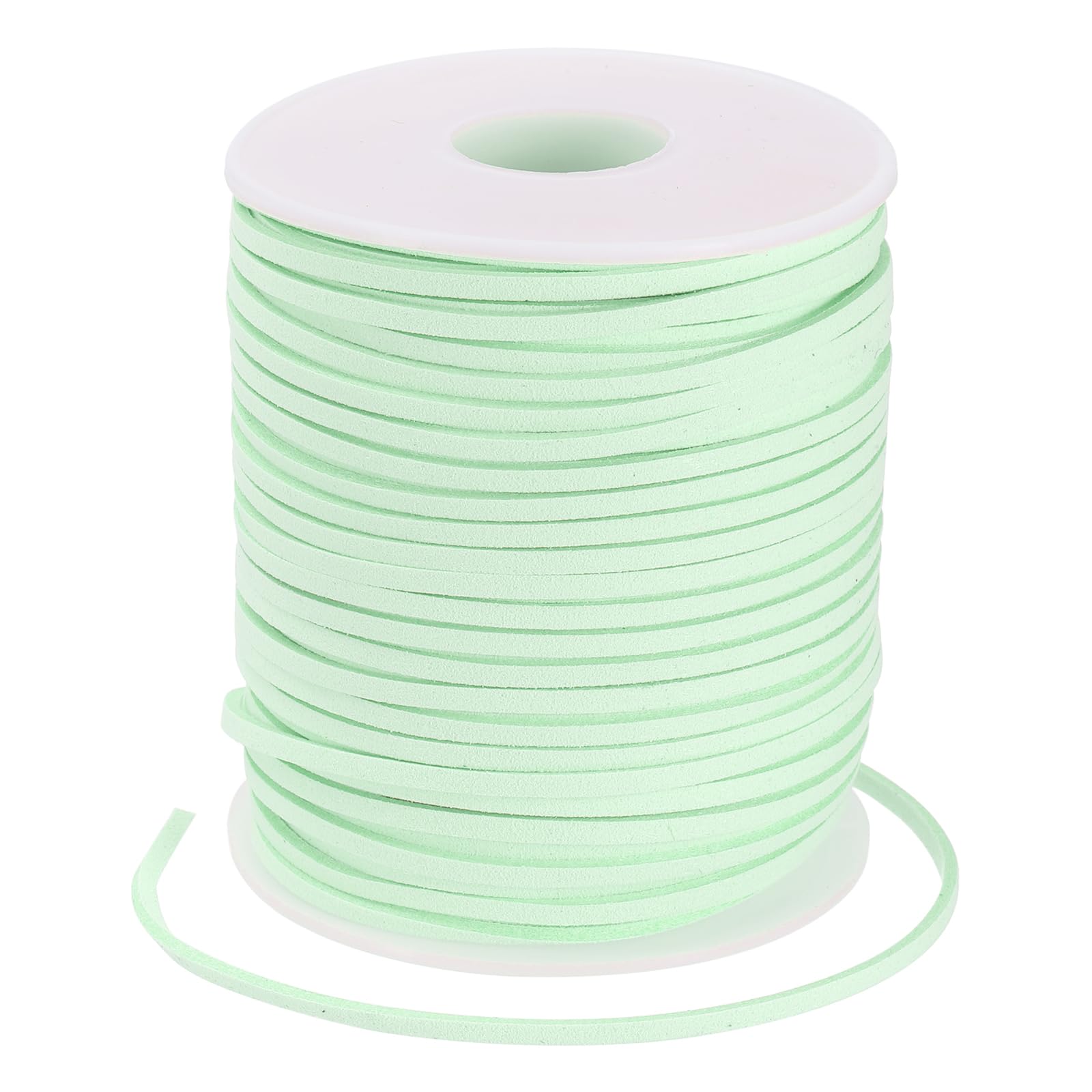 PATIKIL 50 Yards x 2.6mm Faux Suede Leather Cord, Leather Lace String for Bracelet Necklace Beading Making DIY Crafts, Blue Green