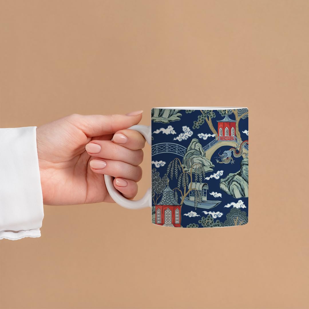 EPYK Gifts Artistic Touch Coffee Mugs - Aesthetic Nature Crafted Microwave Safe Ceramic Coffee Mug | 350 ml