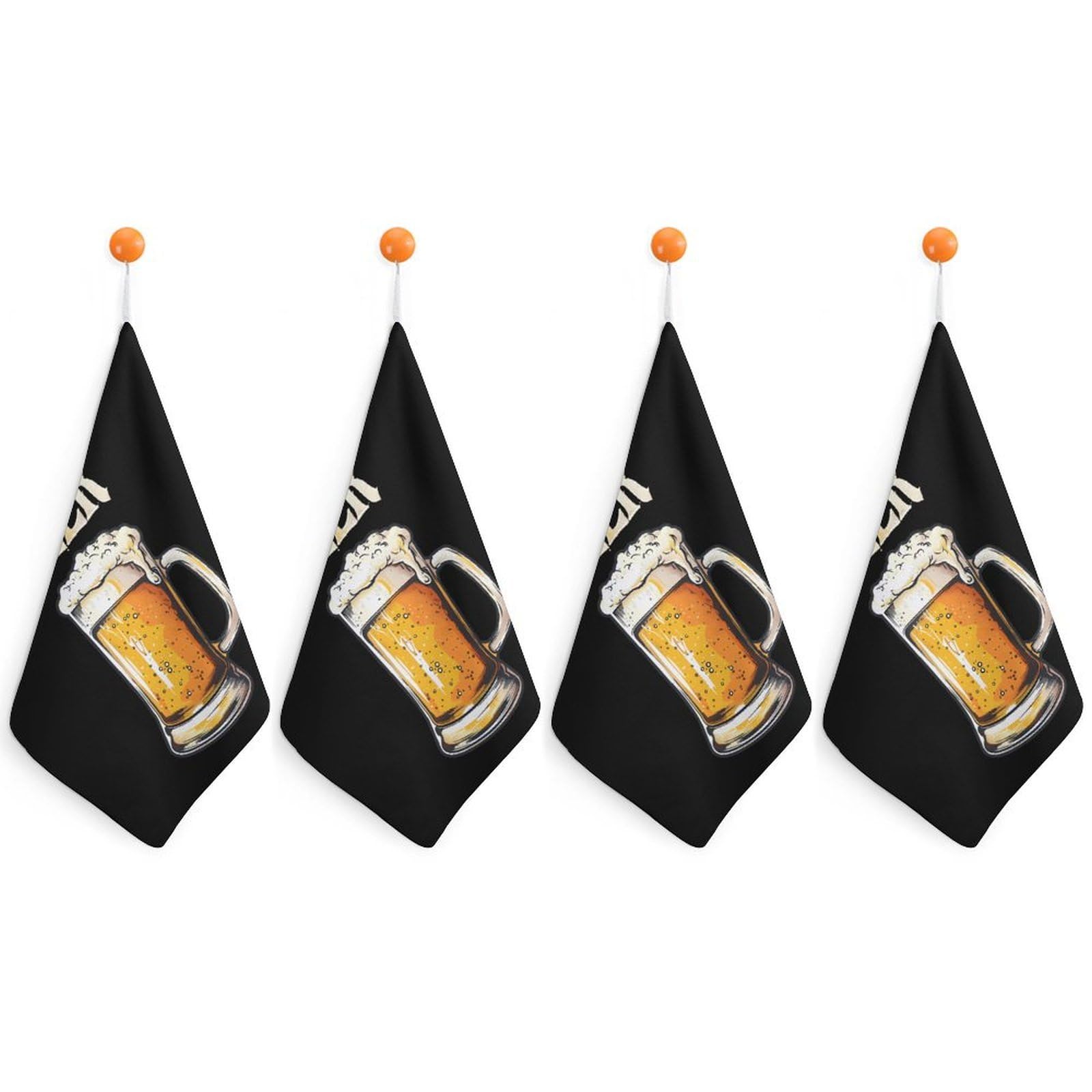 CGSBNGHA Beer Hand Towel Hanging Face Towels Cleaning Cloths Handkerchief for Bathroom Kitchen