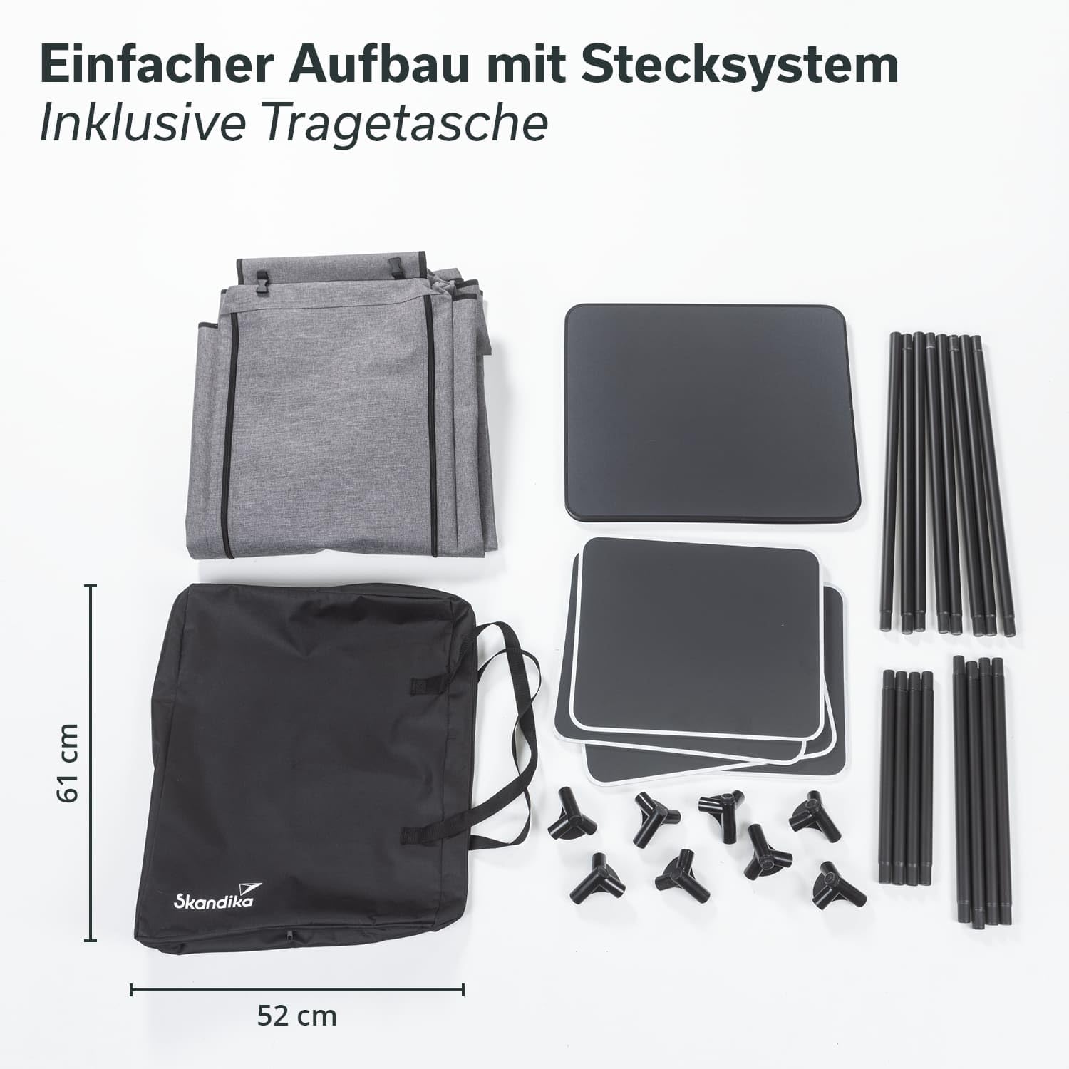 Skandika Campingküche Ruoka | Hochschrank/Küchenschrank mit Spüle & Wind- und Spritzschutz, Staufächer mit Einlegeböden, Tragetasche, Outdoorküche, Campingschrank | Outdoor Camping Küche, Reiseküche