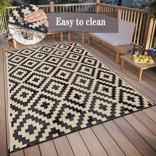 Tapis d'extérieur lavable rectangulaire pour jardin balcon et terrasse - 6