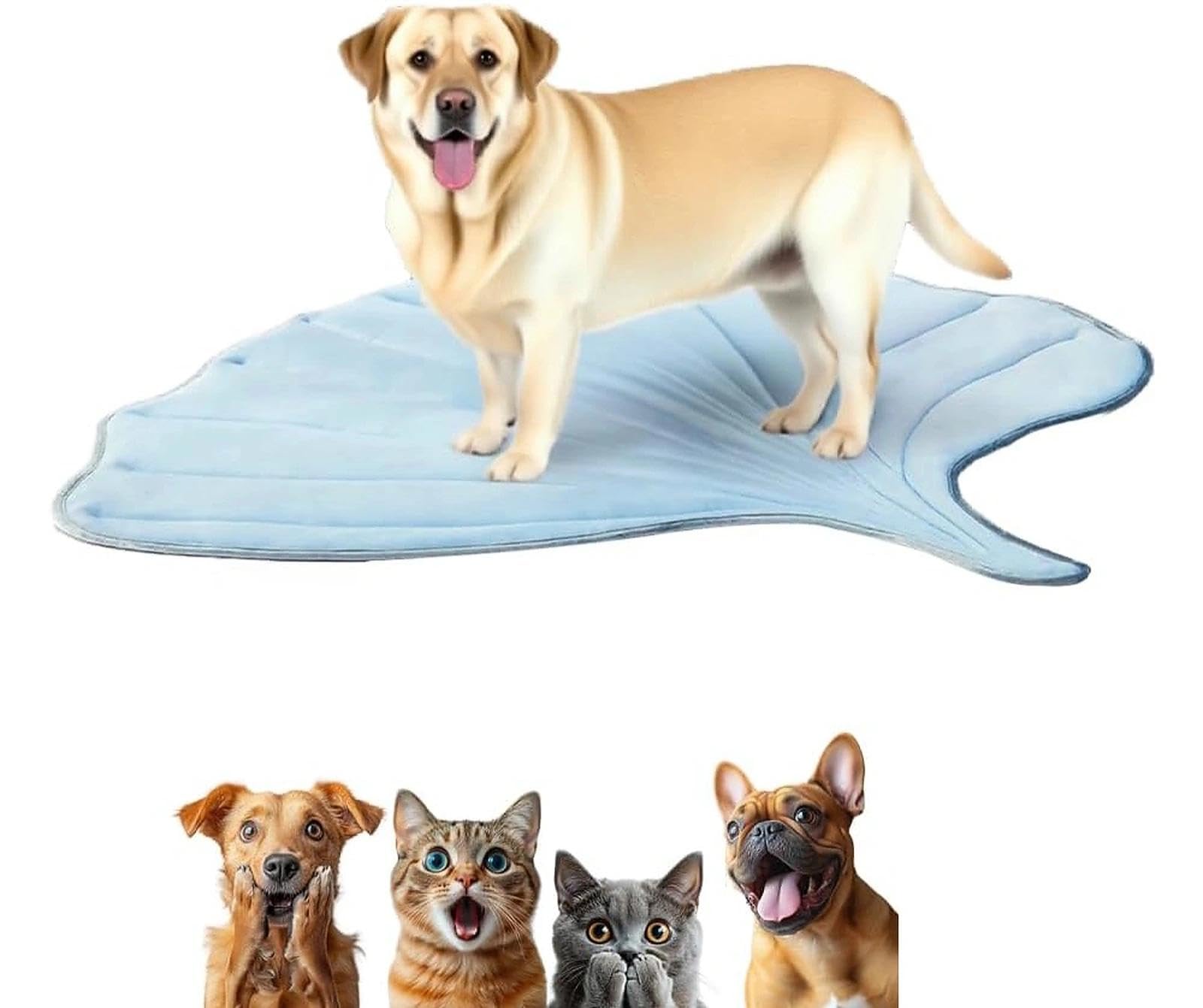 Alfombrilla de refrigeración para perros, almohadilla de refrigeración lavable en forma de hoja, cama antideslizante de verano para mascotas para uso en interiores y exteriores
