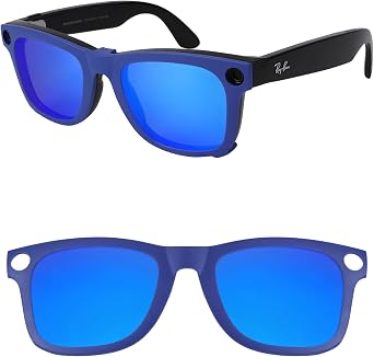 Polarized External Mount Clip-on for Ray-Ban Meta Wayfarer RW4008 & Gen 2 RW4012 Large 53-22 for Men Women