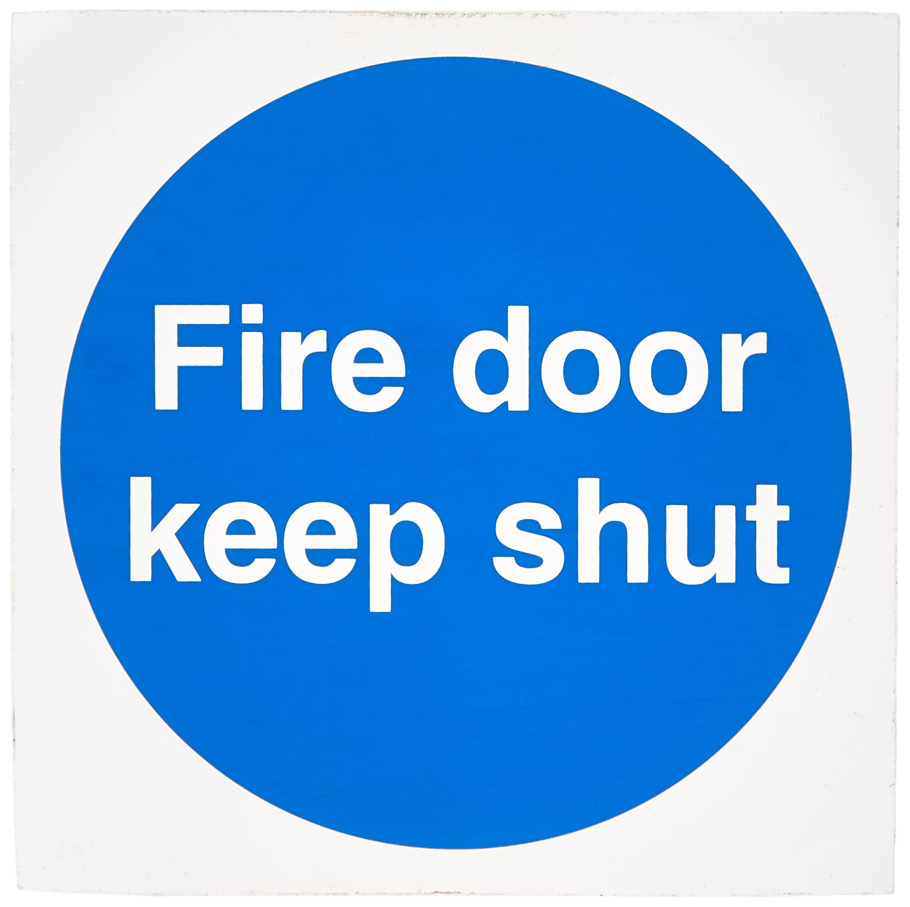 Seco Fire Door Keep Shut Sign, 100mm x 100mm - Self Adhesive Vinyl