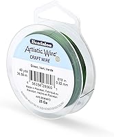 Vista 1 de Artistic Wire, Alambre de cobre de color calibre 28 resistente al deslustre, verde, 40 yardas
