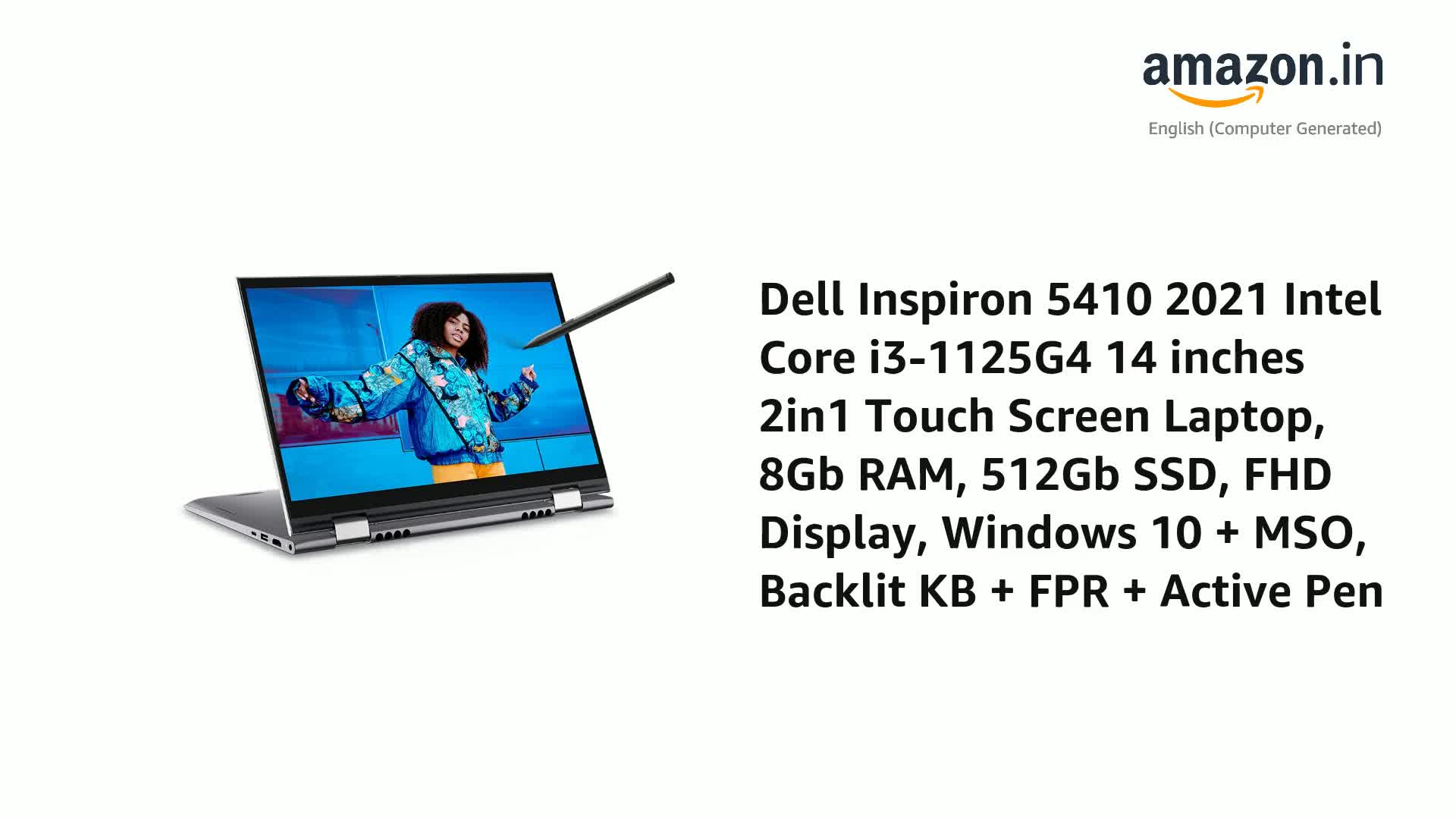 Dell Inspiron 5410 2021 Intel Core i3-1125G4 14 inches 2in1 Touch