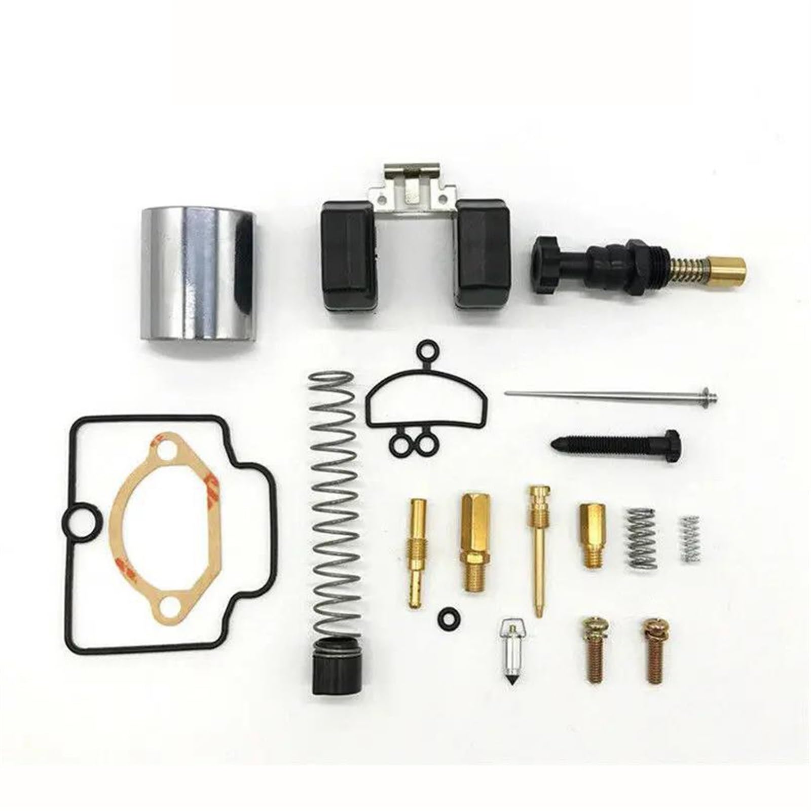 Qiilu Kit Ricostruzione Carburatore PZ26 CG125 – 18 Pezzi Per Riparazione Moto – Con Galleggiante, Valvole E Guarnizioni - 5