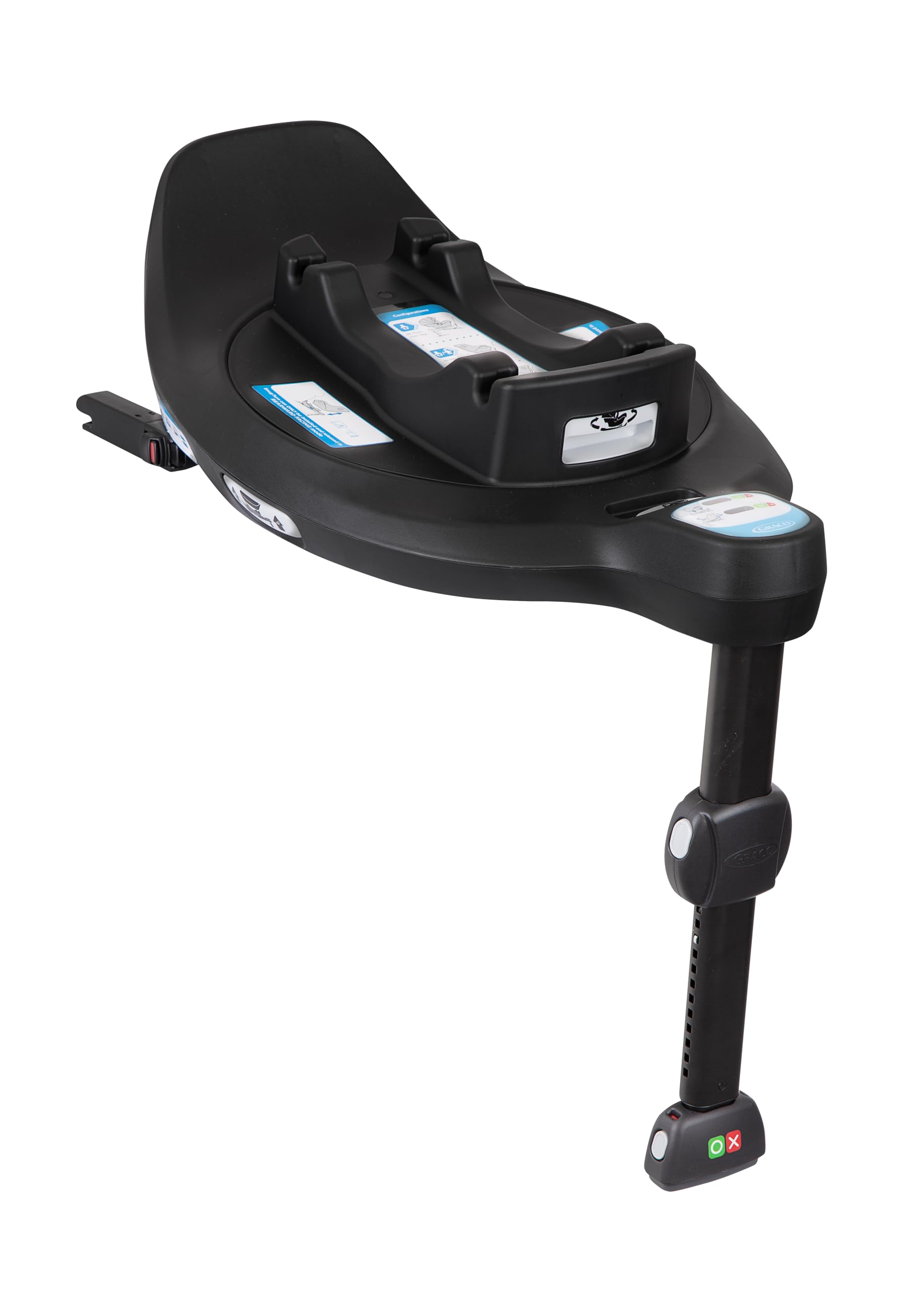 Graco SnugTurn™ i-Size R129 Base ISOFIX-Basisstation, Black | Um 360° drehbare ISOFIX-Station mit ausklappbarem Stützfuß für Babyschale Graco SnugLite™ und Kindersitz Graco SnugGo™