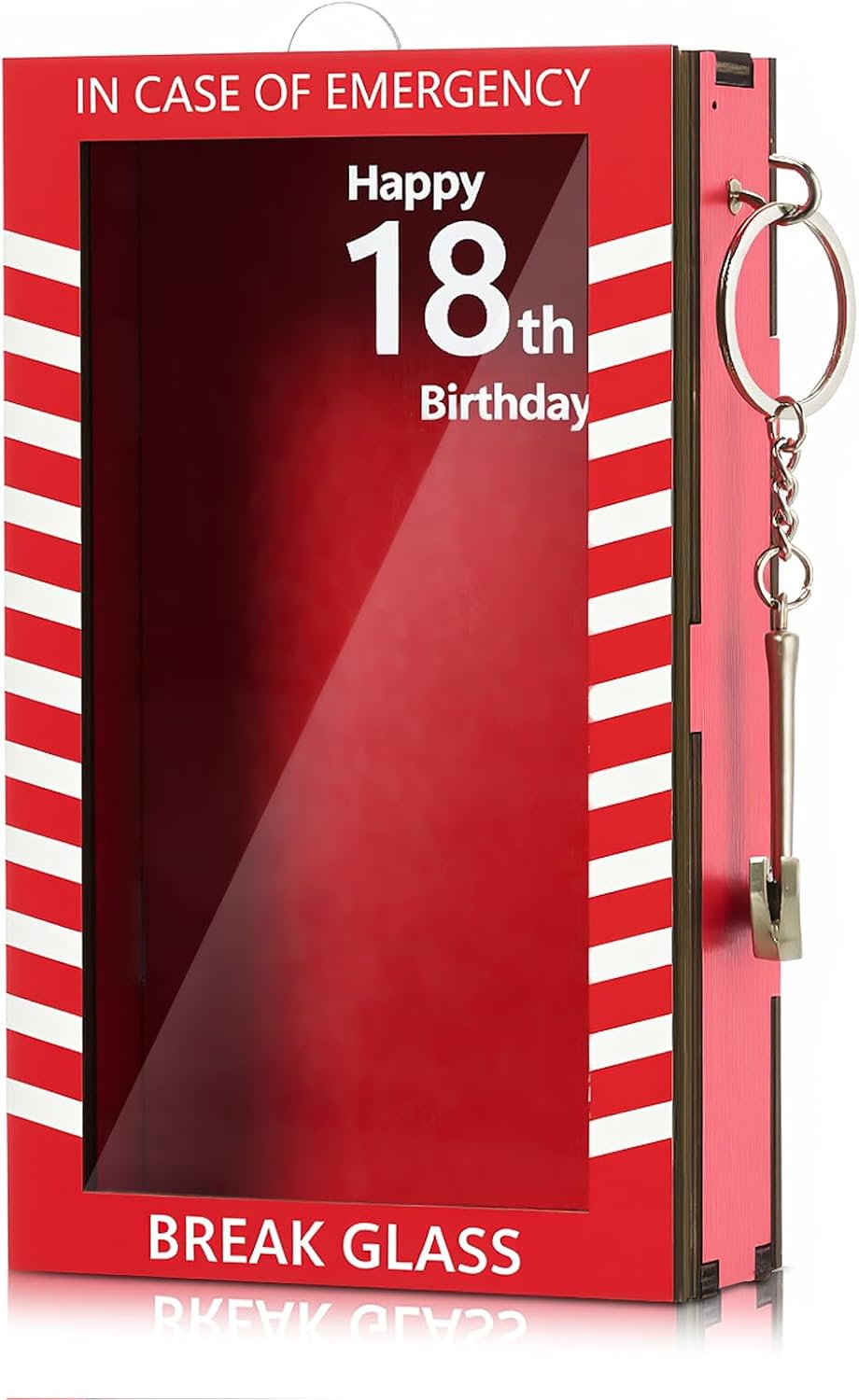 Chunful 1 Pcs Emergency Box with Hammer Break Glass Gift, 18th Birthday
