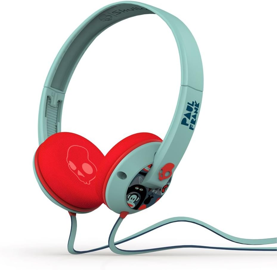 Skullcandy Uprock Paul Frank Premium Wired Headphone - Turquoise/Red