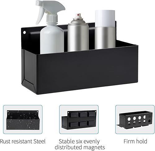 Miniatura 3 de Soporte magnético para latas de aerosol, caja de herramientas magnética, soporte para botellas, caja de herramientas para garaje y hogar, espacio de
