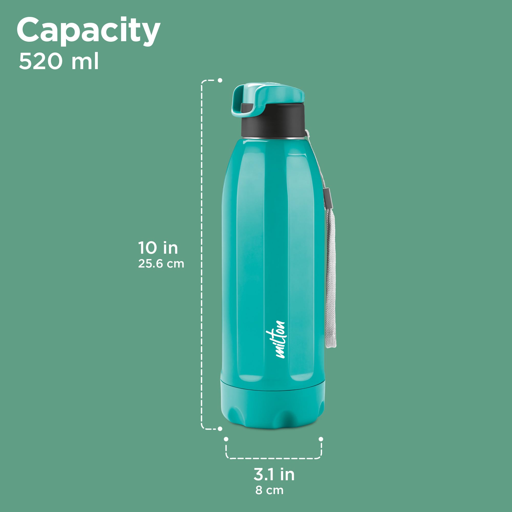 Milton Steel Thermoware Bottle - Keeps Drinks Hot/Cold -7