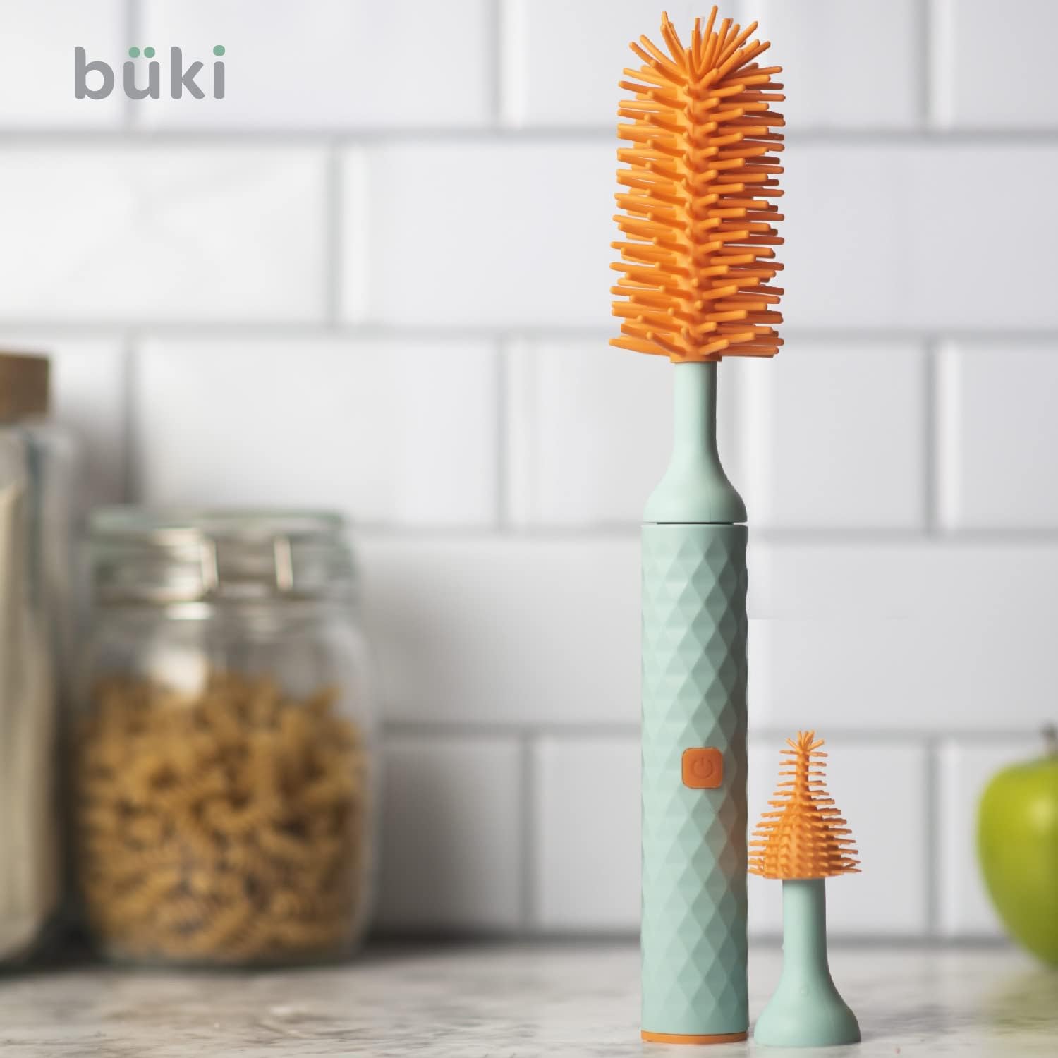 Büki Electric Baby Bottle Cleaning Brush Set - Rechargeable Electric Bottle Brush with Straw Cleaner - Water Bottle Cleaning Kit, Nipple Brush, 1200mAh Brush Cleaner (by Kindersense) - Image 7
