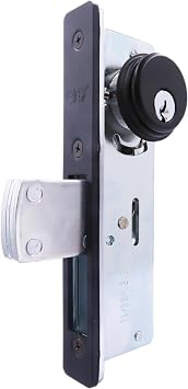 elox Swinging Narrow Stile Aluminum Door Mortise Deadbolt Lock, Swinging Deadbolt, Double Keyed Zinc Cylinder & 4 Keys, 31/32" Backset, in Dark Bronze Finish