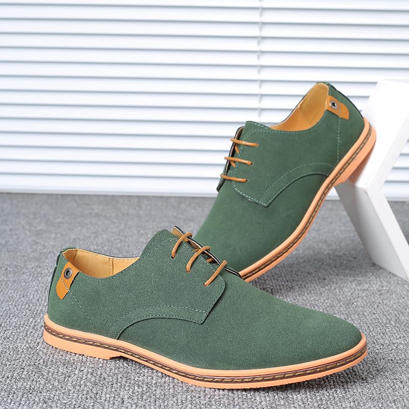 Amazon.com: CPMBFDC Men's Suede Oxford Shoes Formal Casual Walking Shoes  Men's Suede Dress Shoes Casual Lace-Up Oxford Shoes (Green,12) : Clothing,  Shoes & Jewelry