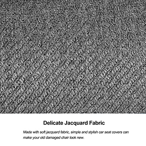 Road Comforts Front Car Seat Covers Sport Low Back, Flax Seat Protector, Airbag Compatible, Universal Fits Car, Truck, Suv, Vans(Gray) #TOP3