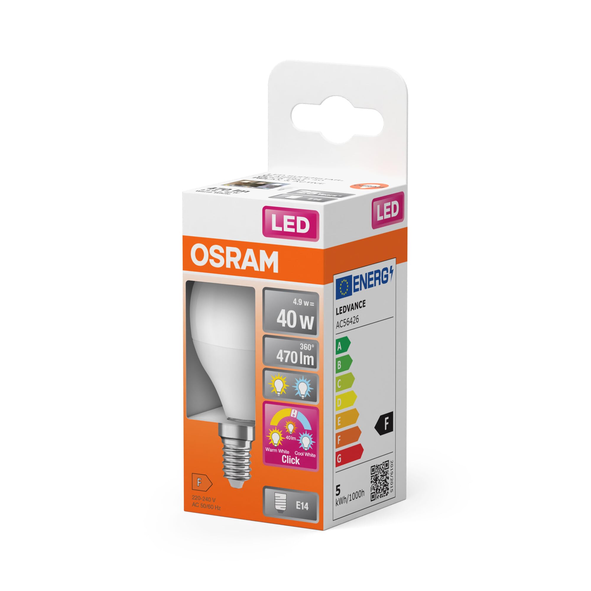 OSRAM LED Superstar Classic en forma de mini bola con tres escenas de luz: | , LED Lamps, 47.00 Millimetres dia, , Paquete de 6