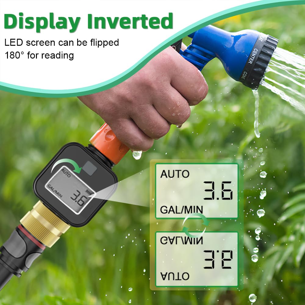 Débitmètre D'eau GIEX En Laiton – Mesure Débit Et Consommation – Pour Tuyau Arrosage, Irrigation, Camping-car - 6