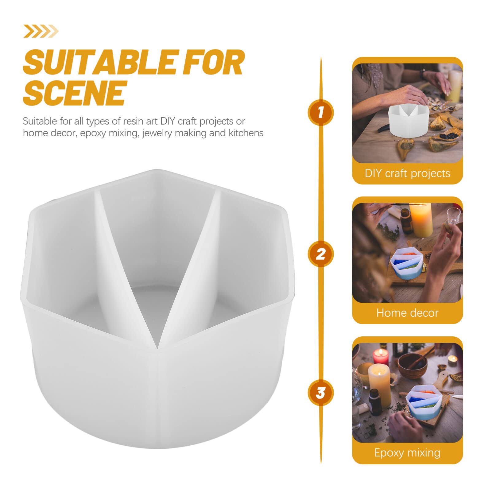 TEHAUX Silicone Split Cup Paint Pouring Cup Reusable Resin Mixing Cups Pigments Dividers Cup for Acrylic Paint Resin Pouring DIY Making