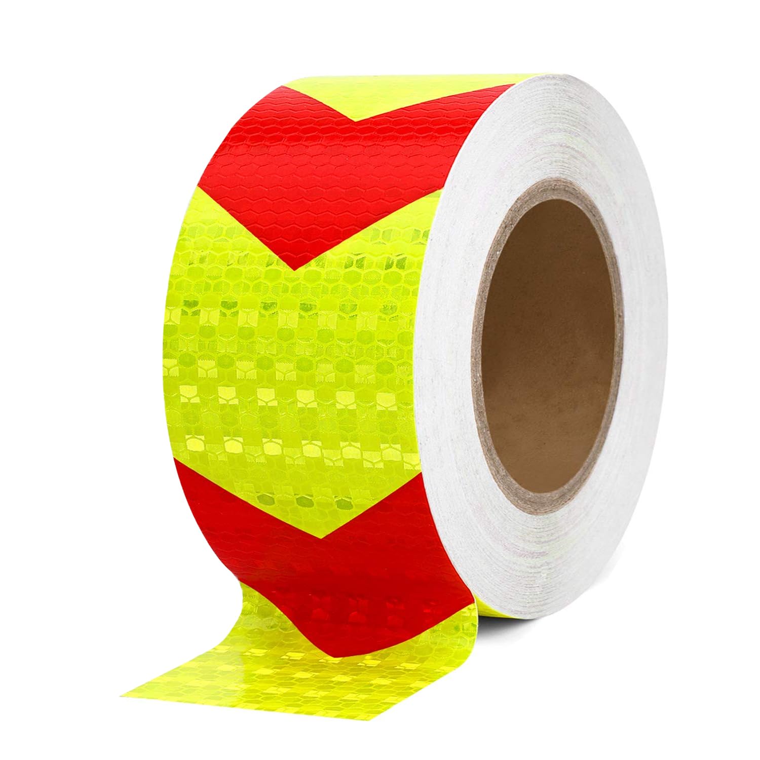 JCXJ 2in x 50 FT Reflective Tape of Red & Yellow Arrow Caution