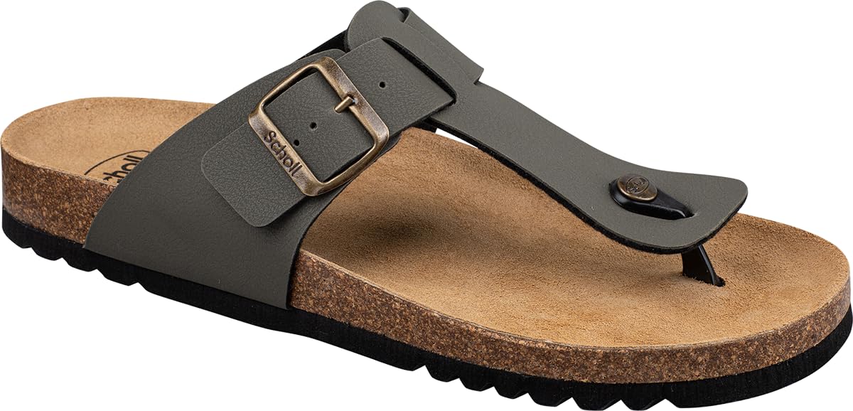 Scholl Men's Yves Sandal, khaki, 11 UK