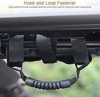 Vista 3 de Just-V 2 Pack 3 Roll Bar Grab Grab Handles for Jeep Wrangler Yj Tj Jk Jl & Gladiator Jt 1955-2022, Jeep Wrangler Ccessories (Black)