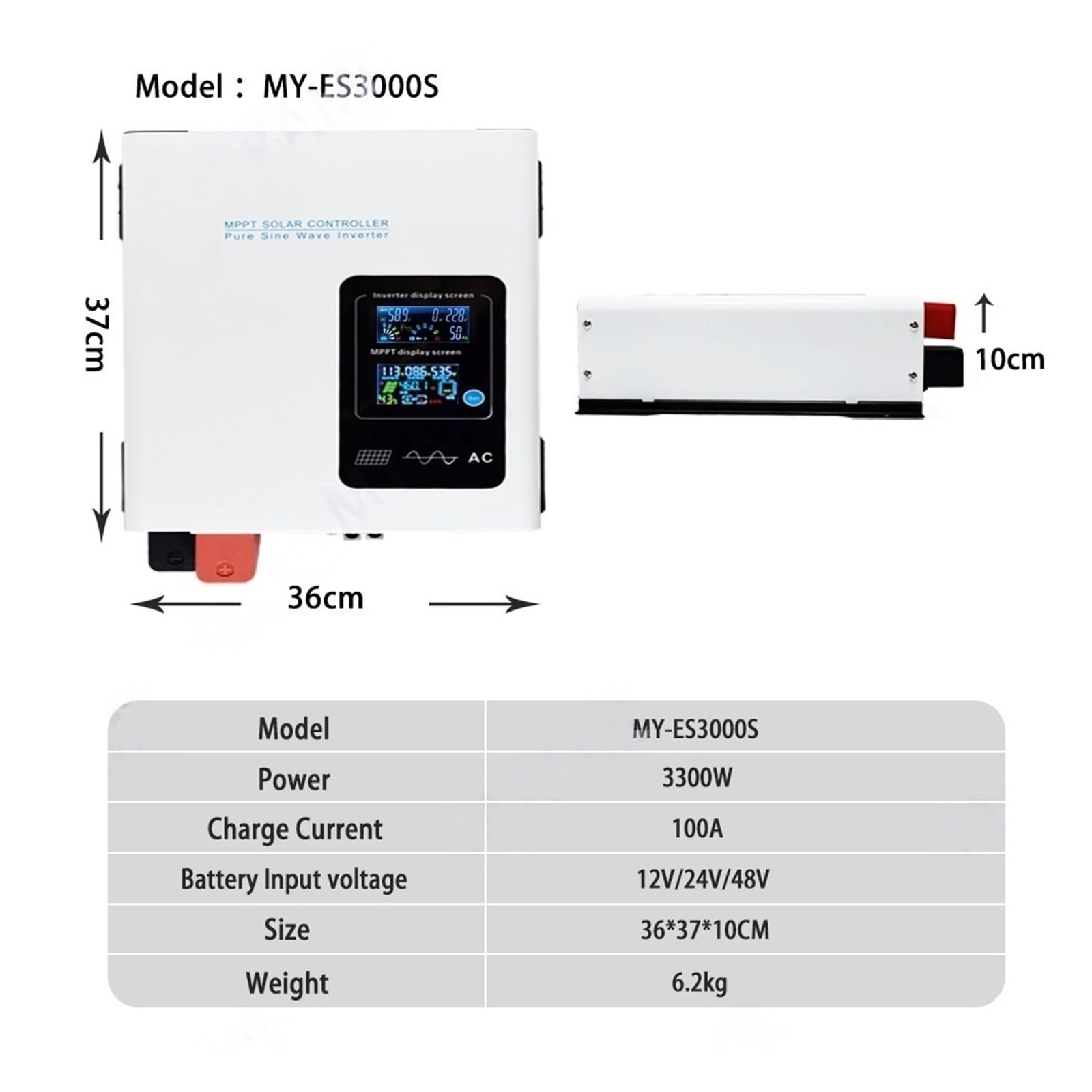 Inversor híbrido Solar MPPT, Controlador inversor MY-ES3000S 60a