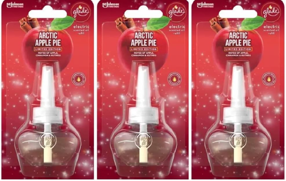 3 X Glade Electric Plug In Refill Arctic Apple Pie