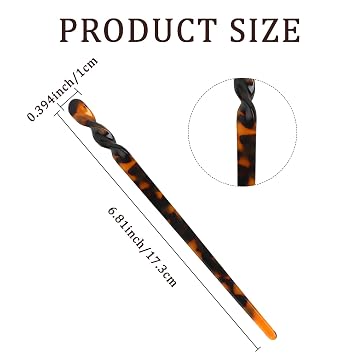 Hair Sticks 12 Pieces Acetate Tortoise Shell French Hair Pin Chinese Hair Sticks Chopsticks for Styling for Women Girls