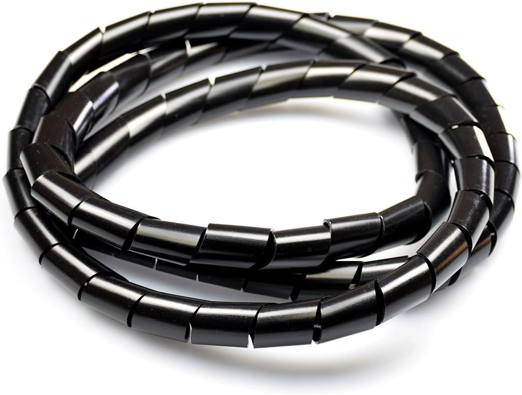 Black 22mm Large Cable Wire Tidy Wrap PC Home Cinema TV Management Organising Kit 19-115mm 2m