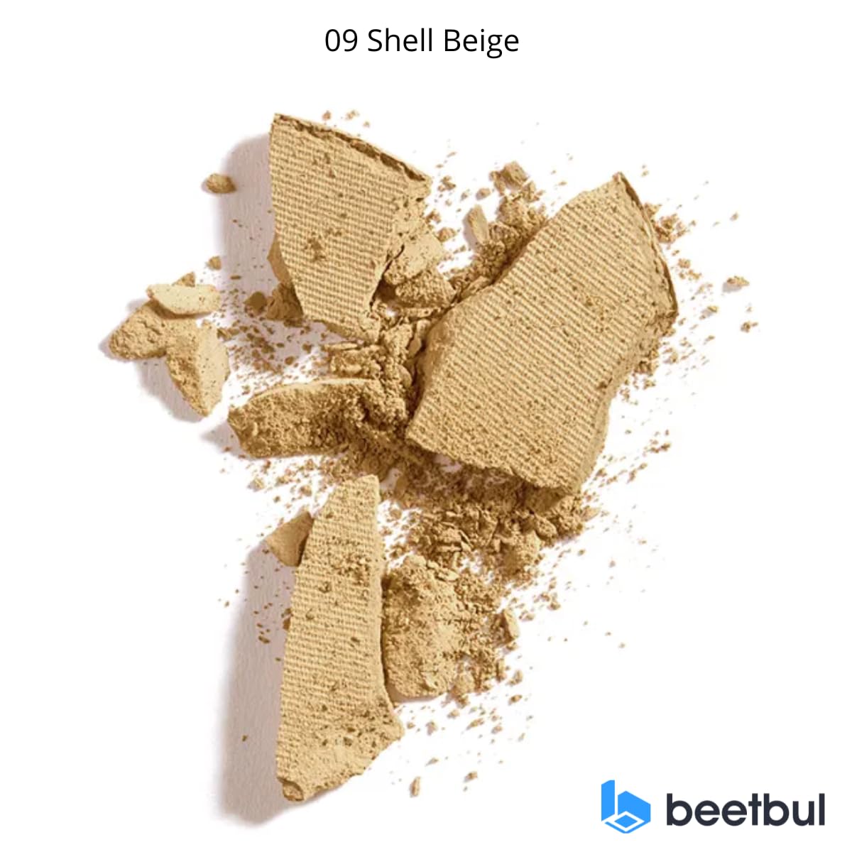 Beetbul Makeup & Exfoliation Kit - Bissú Compact Powder + 1 Medium Velvet Puff + 2 Finger Puffs + 1 Facial Exfoliating Sponge (09 Shell Beige, One Size) - Image 2