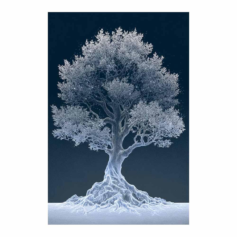 XENIOU Tree Of Life Wall Art Ethereal Spirits tree canvas painting wall art, Living Room Bedroom Hallway Stairs Decoration.(Multicolor)-70x100cm Unframed