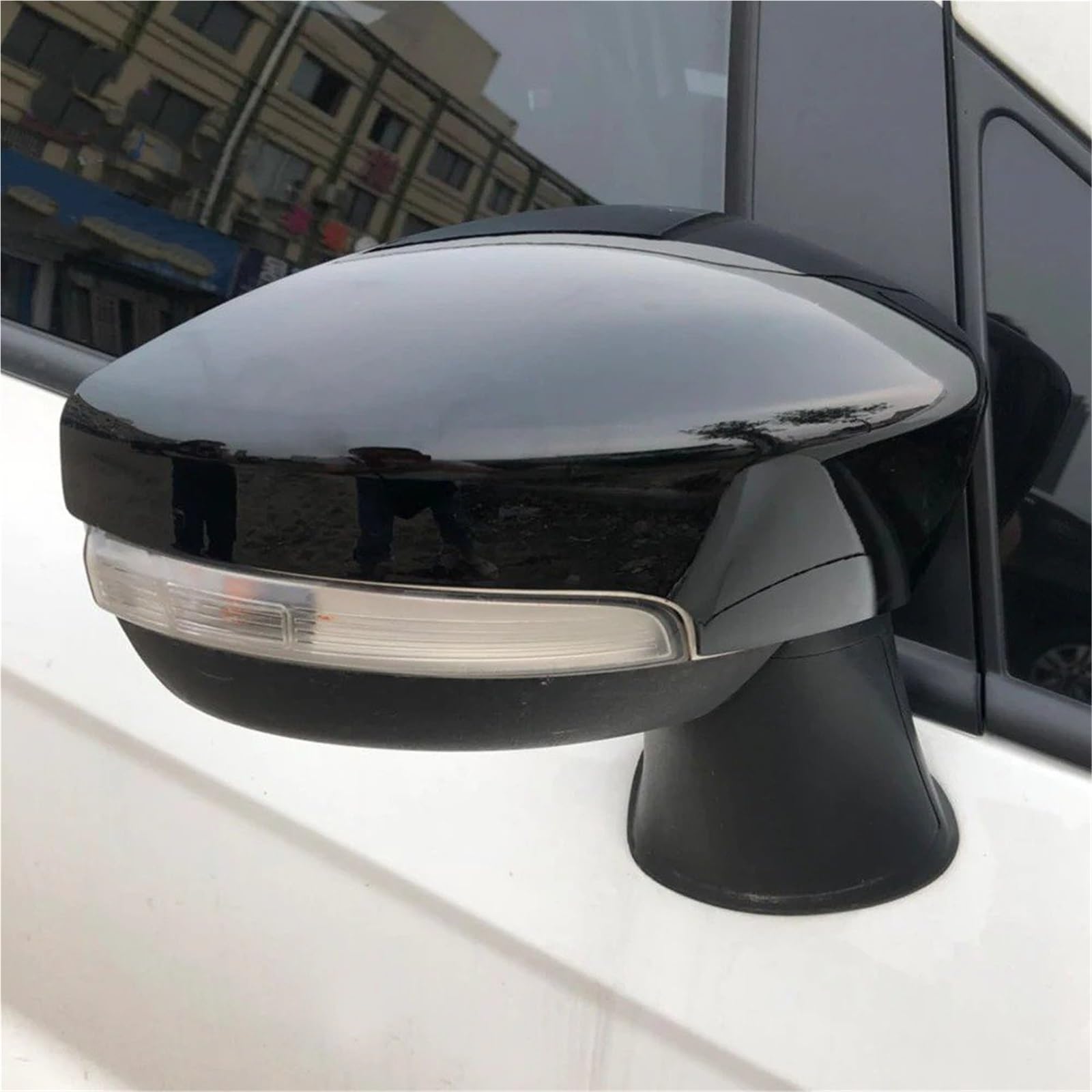 Copri Specchietto Auto Per Ford Per Ecosport 2013-2021 Copertura Specchietto Retrovisore Nero 2 Pezzi Decorazione Rivestimento Laterale Adesivo Protezione Specchio Calotta Laterale