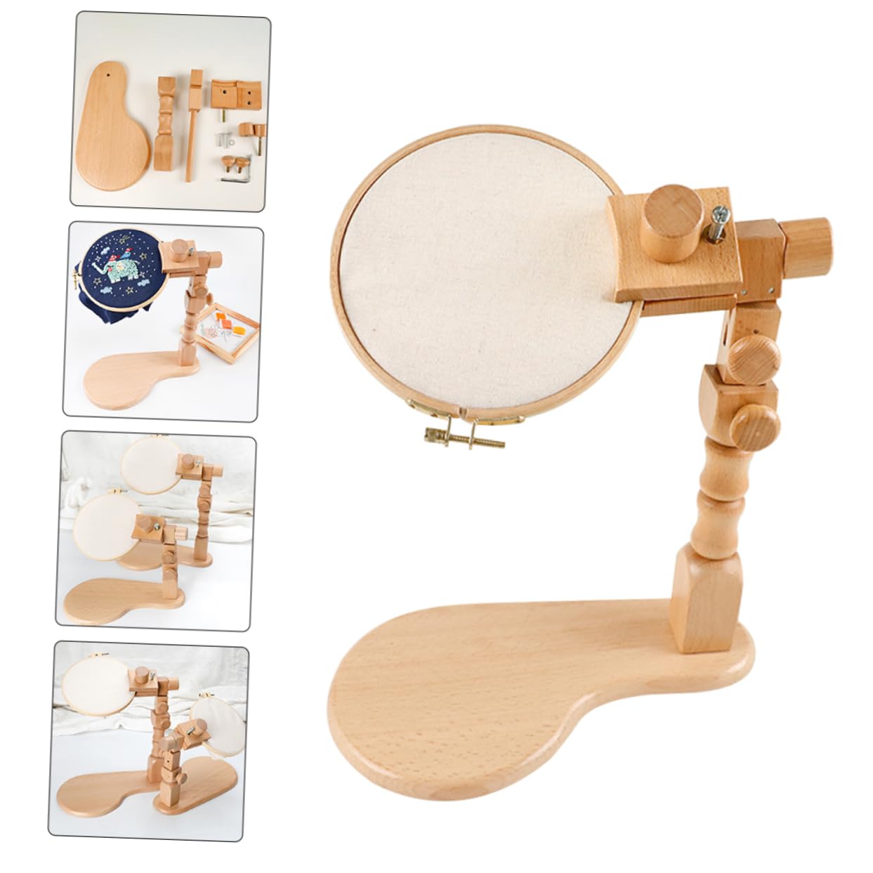 UKCOCO Bastidor De Bordado De Madera Soporte De Para Punto De Cruz Soporte De Escritorio Ajustable Para Costura Casa Bastidor De Escritorio