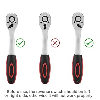 TEENO 108-częściowy zestaw nasadek napędowych 1/10.2 cm i 1